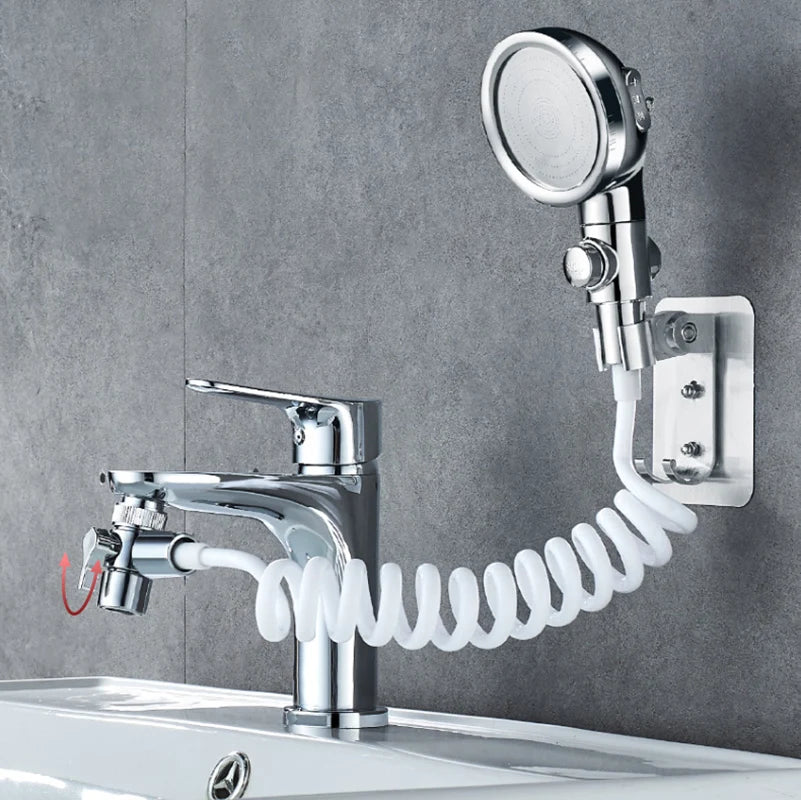 Faucet External Shower Extender Washbasin Swimming Pool Shampoo Shower Handwashing Bathroom Shower Booster Nozzle Kit