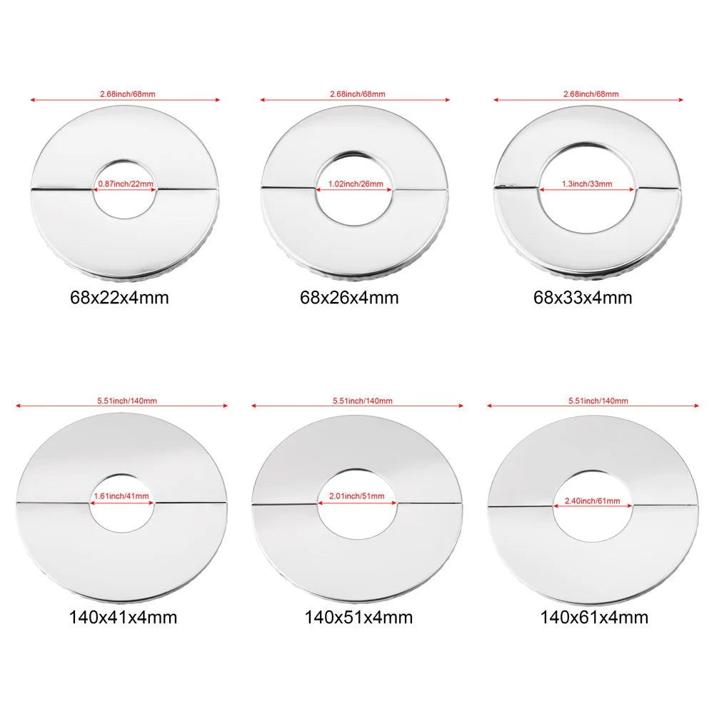 1Pc Stainless Steel Shower Kitchen Faucet Decorative Cover Wall Flange Self-Adhesive Pipe Wall Covers Bathroom Accessories New