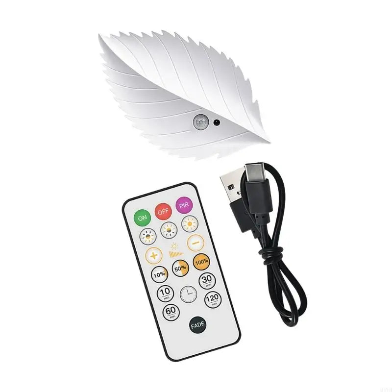 Remote Control LED Night Light Unique Wall Light With Adjustable Brightness for Modern Home Decoration M4YD