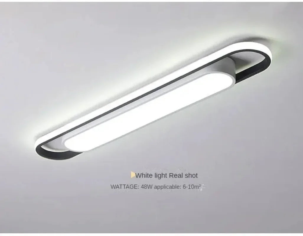 Simple Rectangular LED Ceiling Light for Living Room, Modern Light, Long Strip, Creative Balcony Light, Hot Sale