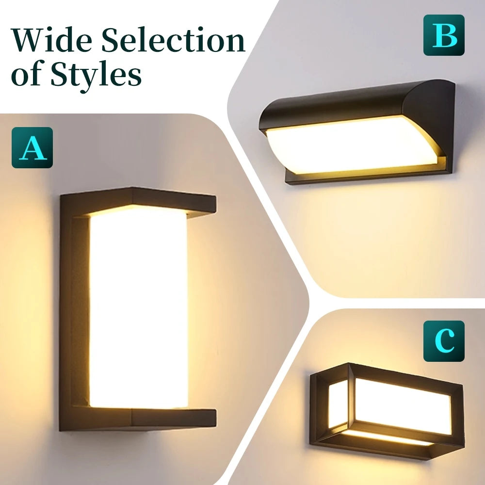 LED Wall Light Outdoor Waterproof IP65 Energy Saving Light Indoor For Garden Corridor Balcony Decor Wall Lamp