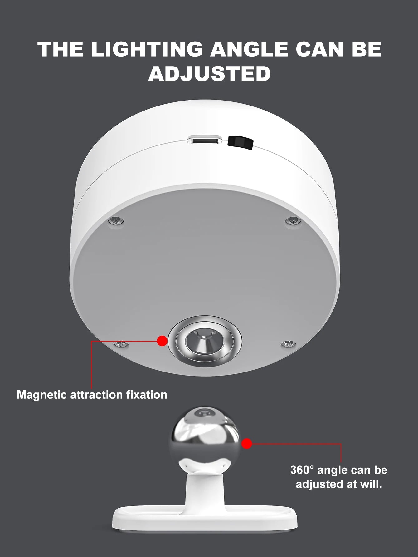 Modern Magnetic Wall Lights LED Wall Lamp 360° Rotation Wall Mounted Lights with Remote RGB Rechargeable Wall Sconce Room Decor