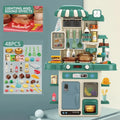 Children Kitchen Play Set Simulated Food Cooking Tableware Kitchenware Kit Kids Role Play House Game Toy Birthday Gift for Girl
