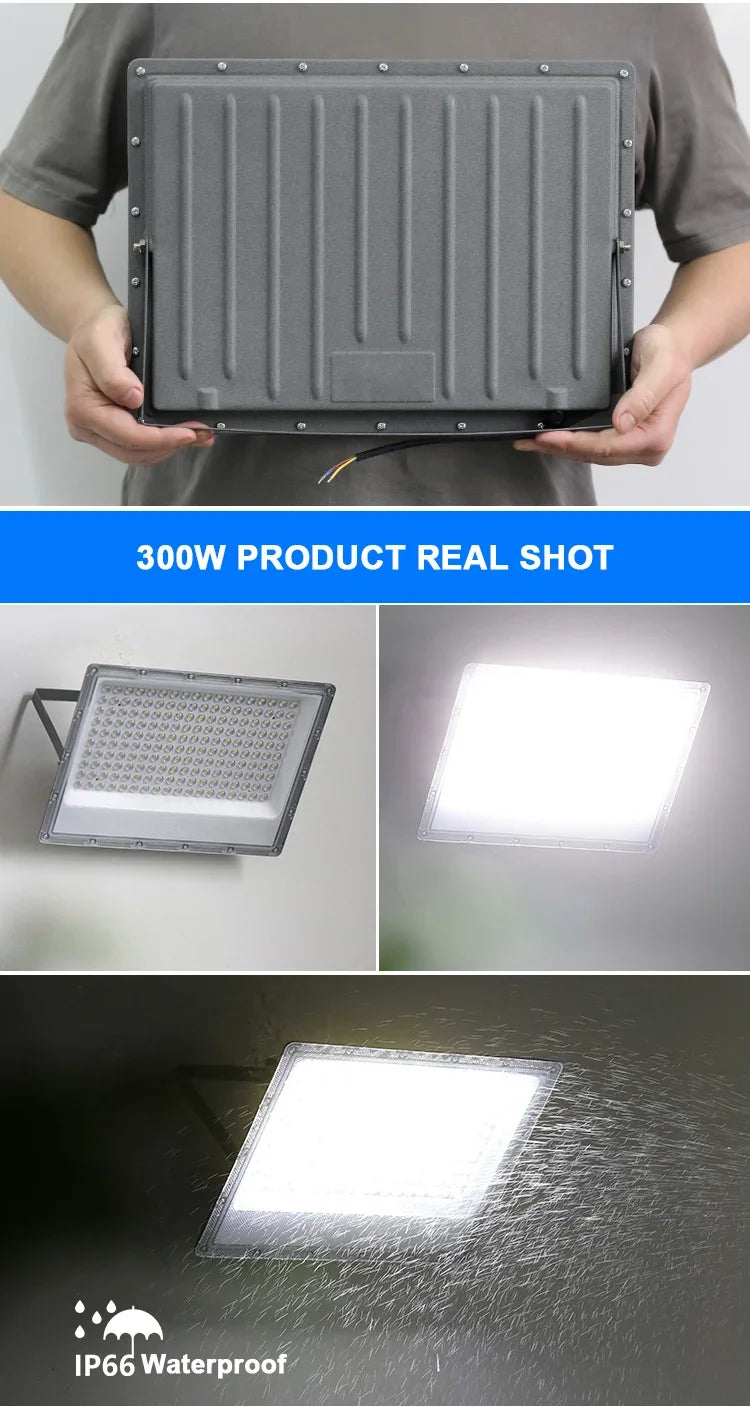 50W 100W 200W 300W 500W Led Floodlight Outdoor IP66 Waterproof 220V Reflector LED Garden Lighting Street Lamp Wall Flood Lights