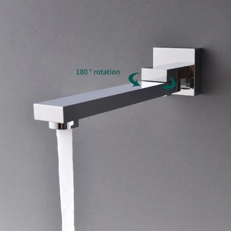 652F Practical Sturdy Stainless Steel Shower Faucet 180 Adjustable Rotation Wall Mounted Bathroom Spouts Set Daily Use