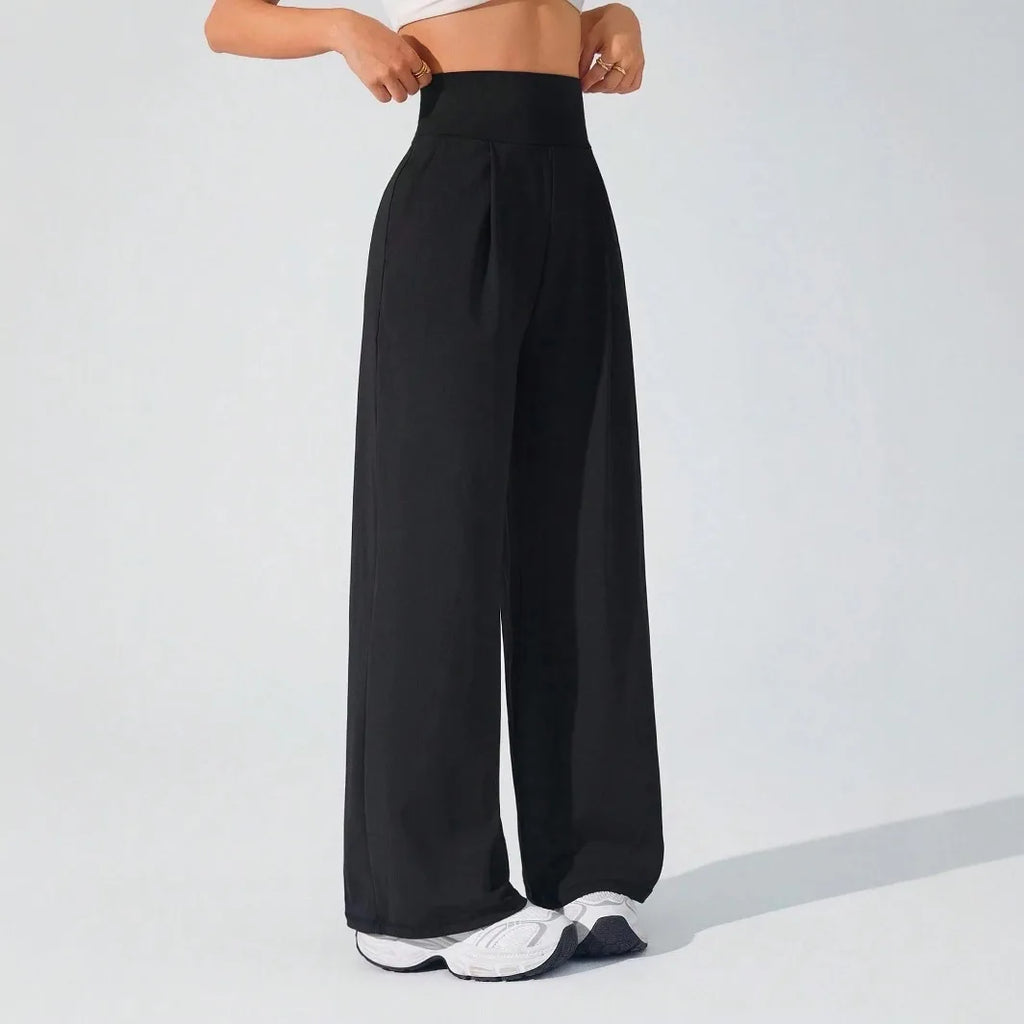 High Waist Straight Leg Yoga Pants Women Spring Summer Wide Leg Naked Feel GYM Leggings Woman Soft Pilates Running Sport Trouser