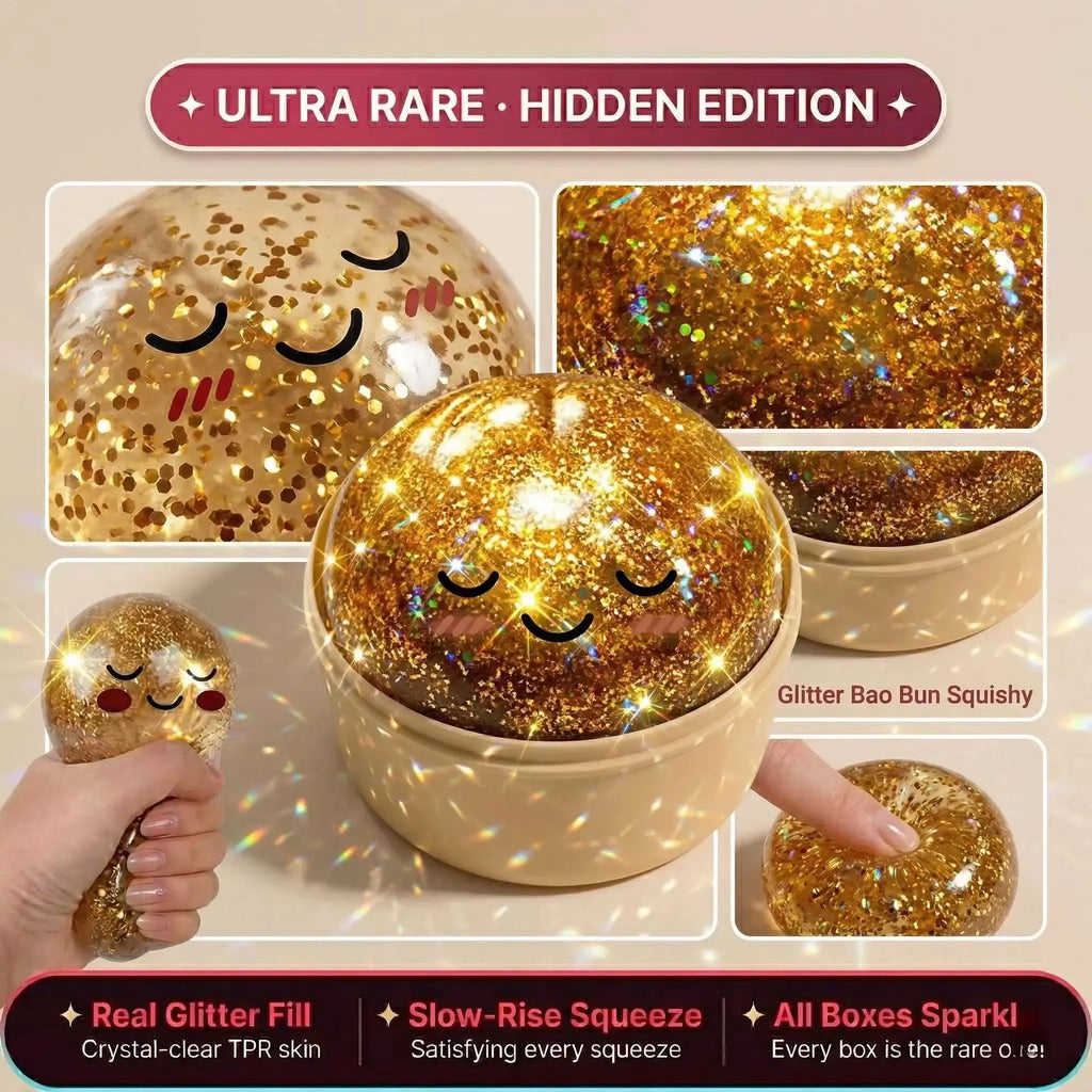 Viral Dumpling Squishy ULTRA RARE Gold Glitter Hidden Edition Dumpling Squishies Squishy Dumpling Slow Rise Stress Relief Soft.