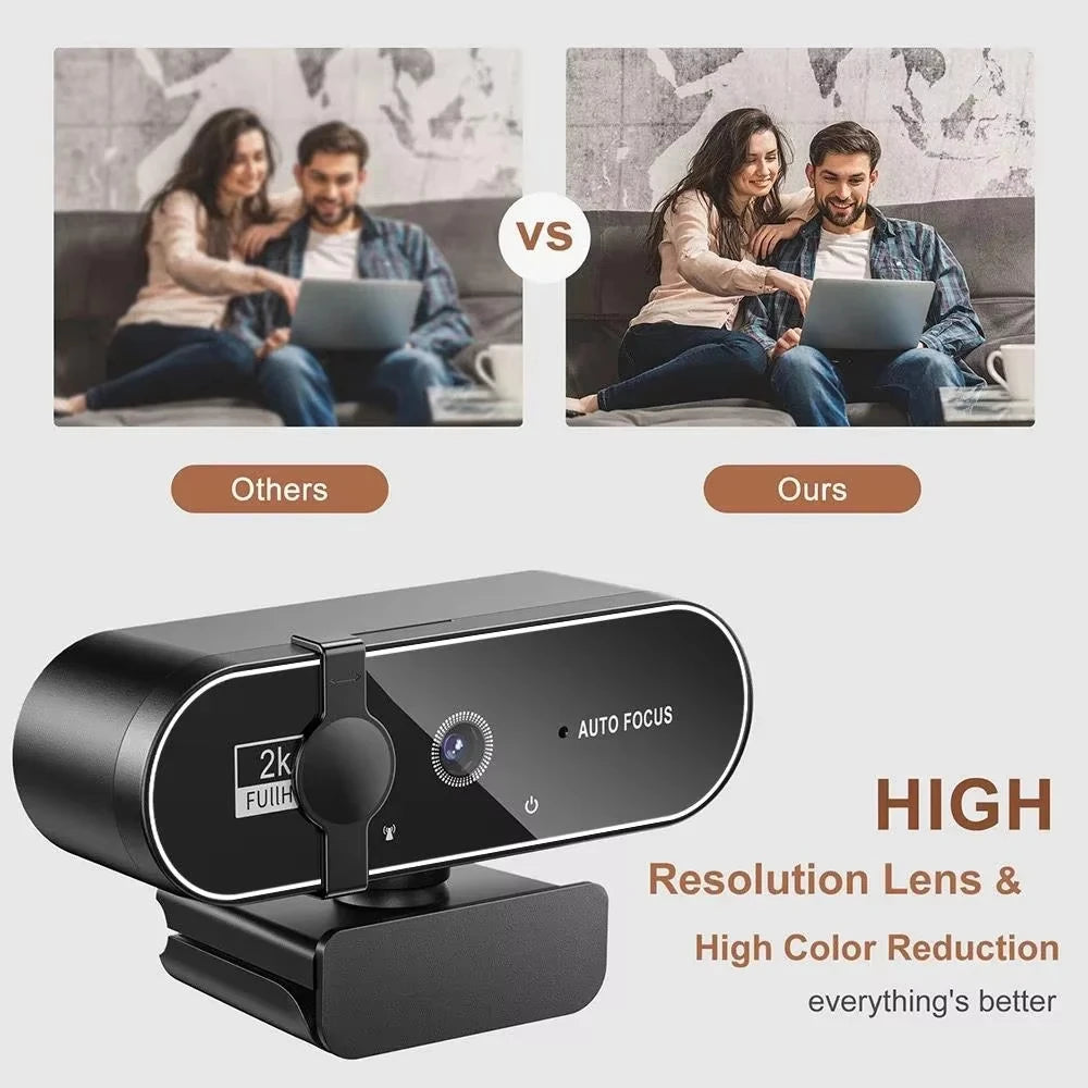 4K Webcam Video Camera 2K Autofocus Streaming Web Cam With Microphone Full HD 1080P Webcams for PC Computer Laptop