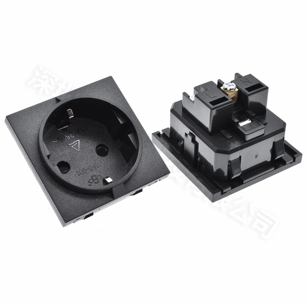 Europe socket embedded industrial outlet Inverter output socket EU universal electrical Russia,South Korea AC power connector16A