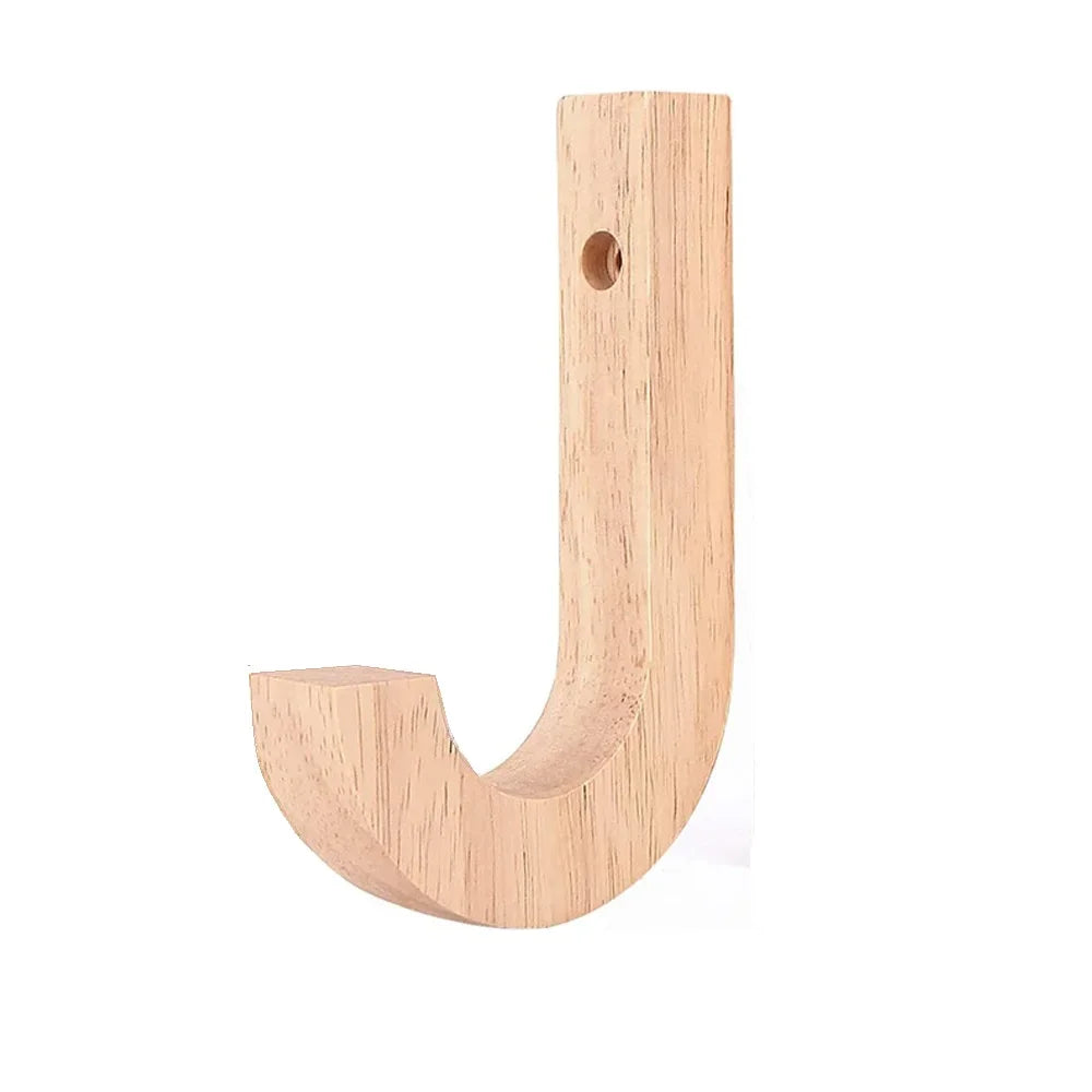 1Pc Oak Wood Coat Hanger Hook Home Bathroom Hallway Key Bedroom Door Kitchen Gadgets Organizer Wall Mounted Storage Rack Holder