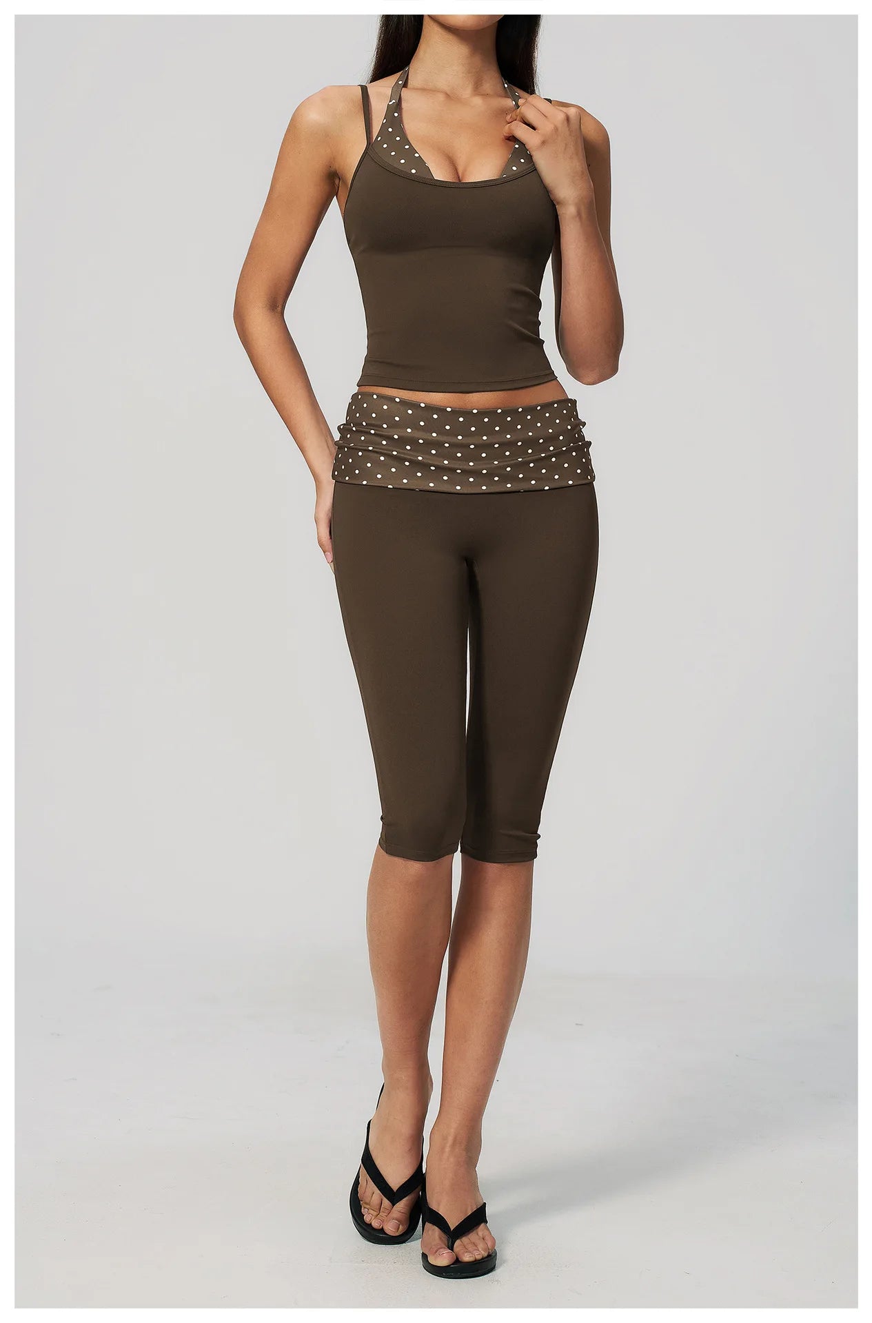 Summer 2PCS Yoga Set Women's Tracksuit Fashion Polka Dot And Striped Workout Sets Gym Outfits High Waist Butt Lift Yoga Clothes