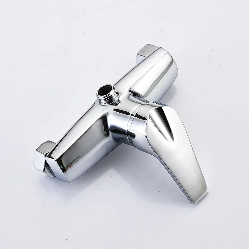 Brass Shower Faucet Mixer Valve Set with Shower Head and Hidden Switch for Bathroom Hot and Cold Water Tap  Bath