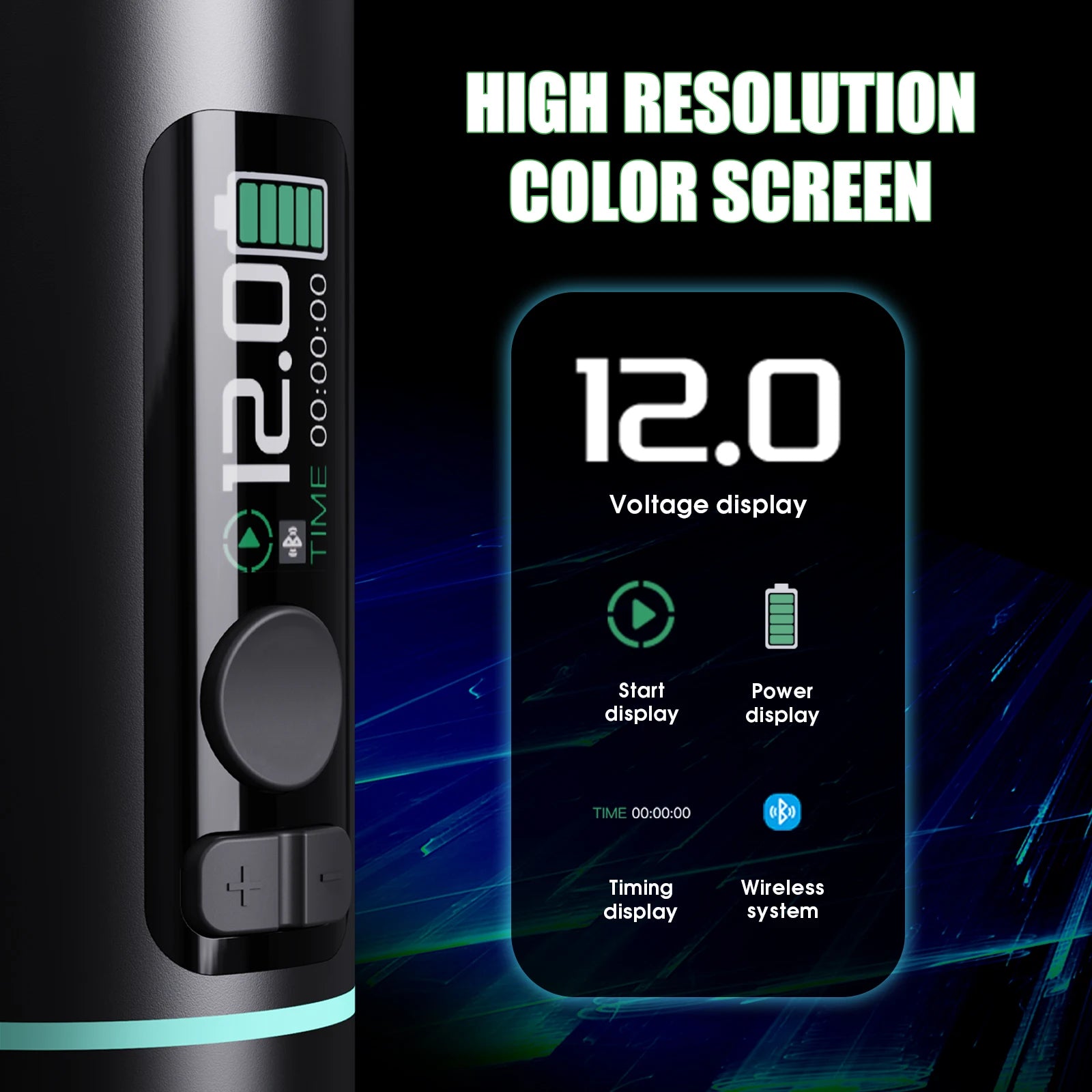 Dragonhawk X20 Pro Wireless Tattoo Pen HD Color Screen Replaceable 2000mAh Battery 3.5mm Stroke For Lining Shading Coloring
