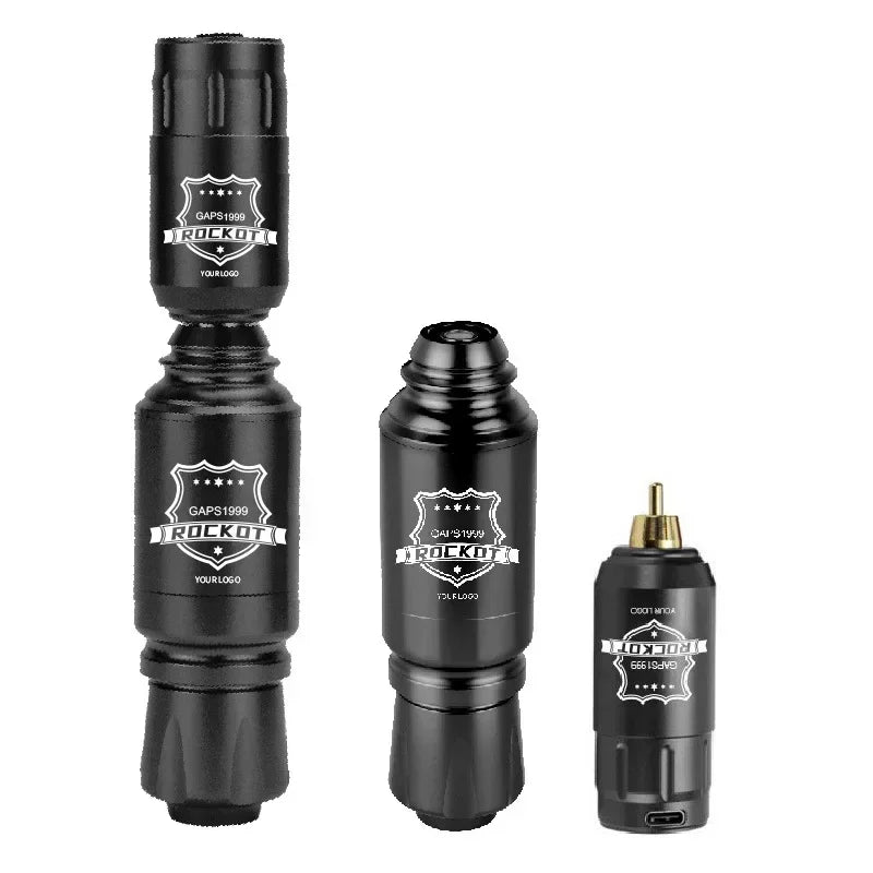 2024 Original Mini Rocket Tattoo Machine Set Japan Motor Wireless Tattoo Power Supply RCA Interface  Rotary Tattoo Pen Kit
