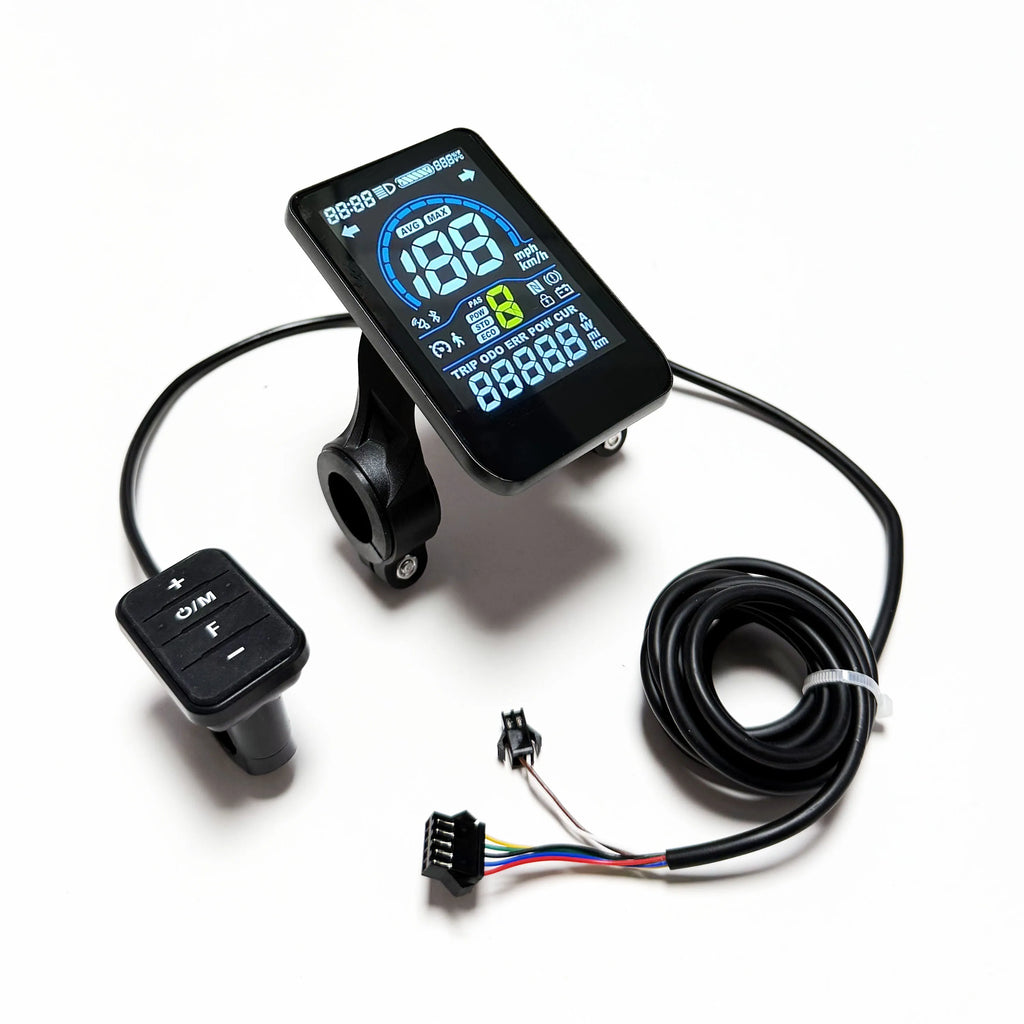 E-Scooter Brushless Motor Controller 9 MOSFET 24V 36V 48V 350W 500W 25A-30A With UART No.2 LCD Display, PAS,Throttle for E-Bike