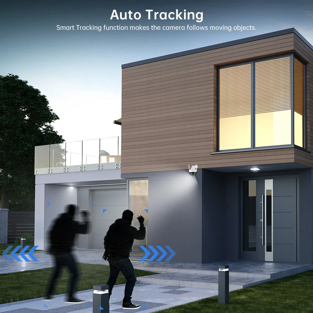 BESDER PTZ Wifi Camera Outdoor Auto Tracking Human Detection CCTV Video Surveillance Camera IP Security Protection 4MP iCSee APP