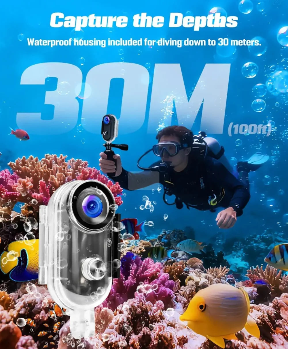4K HD Motorcycle Mini Recorder Finger WIFI Action Camera Lightweight POV Motorcycle Road Sport Cam Bicycle Vlog Pet Body Camera