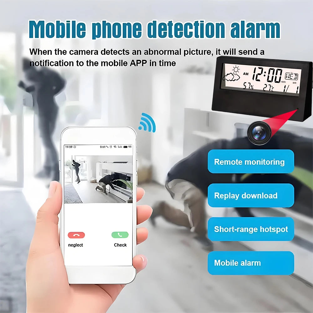 HD 4K Mini WiFi Camera, Improved Clarity, Supports Motion Detection, Remote Viewing, Wireless Home Nanny Style Camera