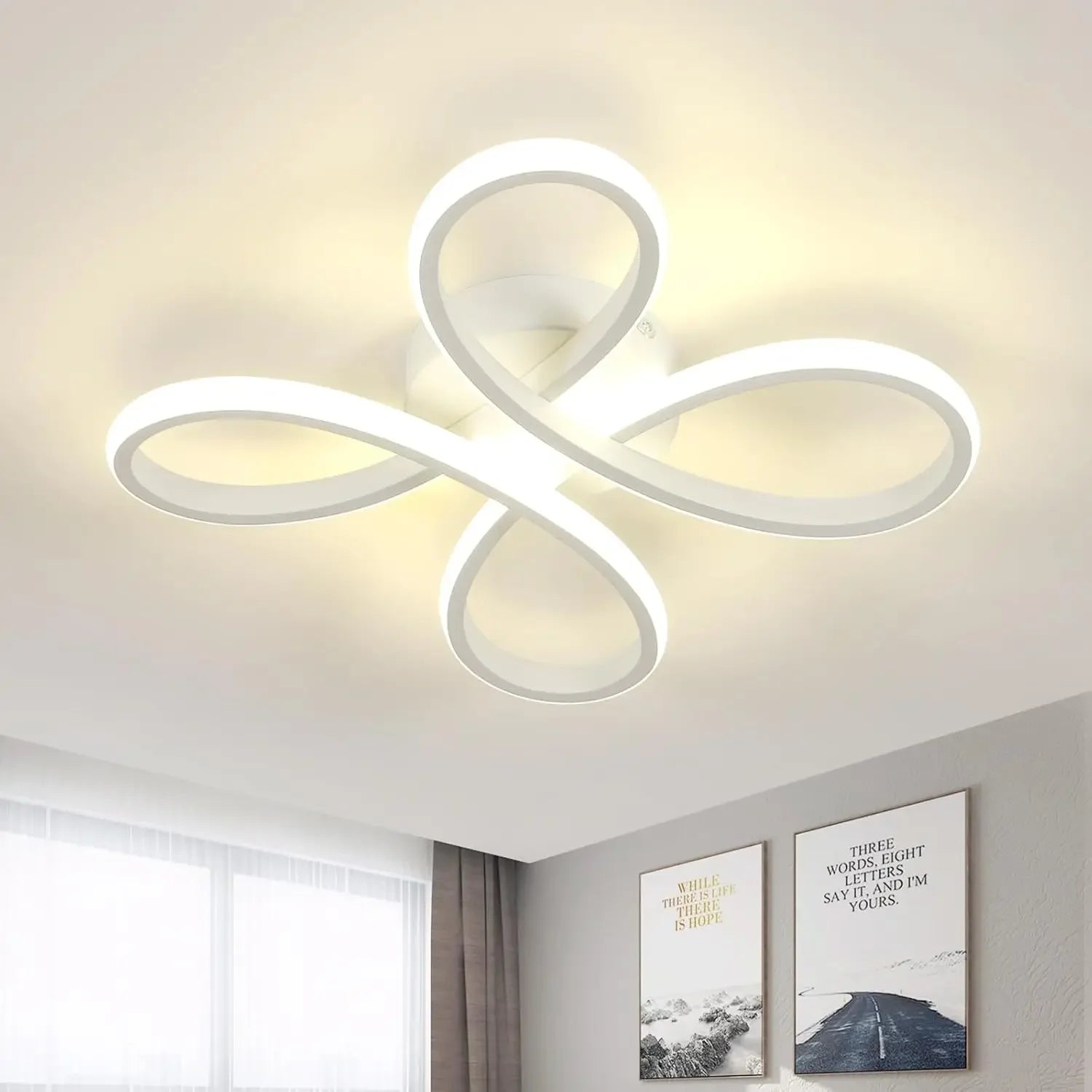 Modern LED Ceiling Light, 27cm Ceiling Lamp, LED Ceiling Light Fixture for Bedroom Living Room, Dining Room Kitchen