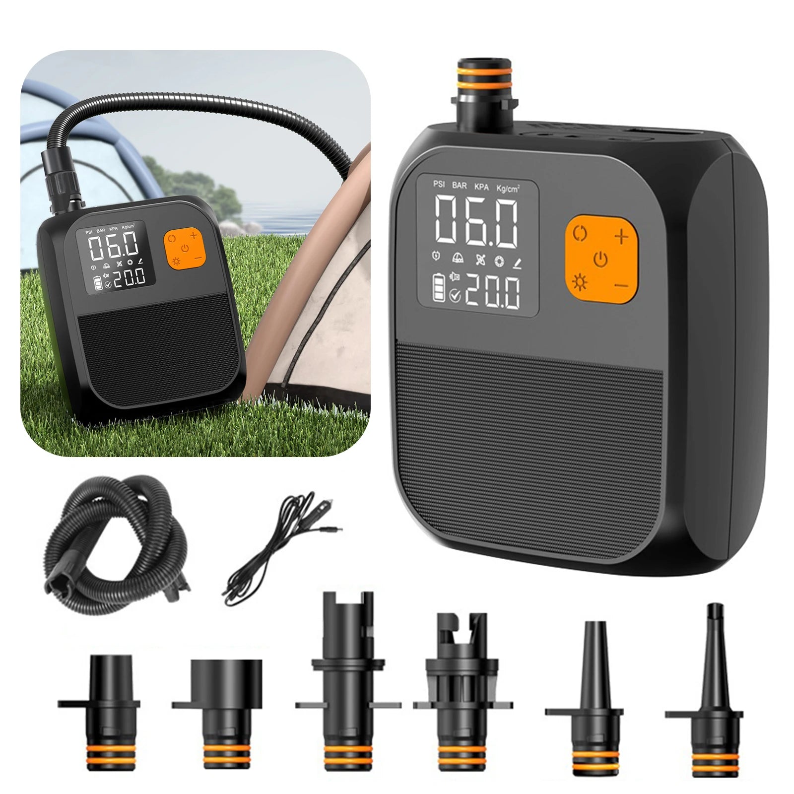 SUP Air Pump Rechargeable Electric Paddle Board Pump Portable Electric Pump for Inflatable Stand Up Paddle Board Kayaks Boats