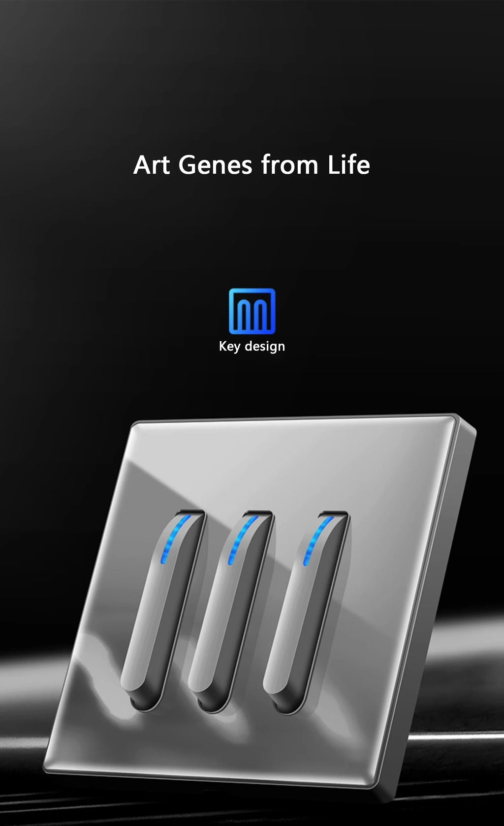 Wall Light Switch Panel Tempered Glass International Switch Self-reset 1/2/3/4 Gang 1/2 Way LED Indicator Piano Key Wall Panel