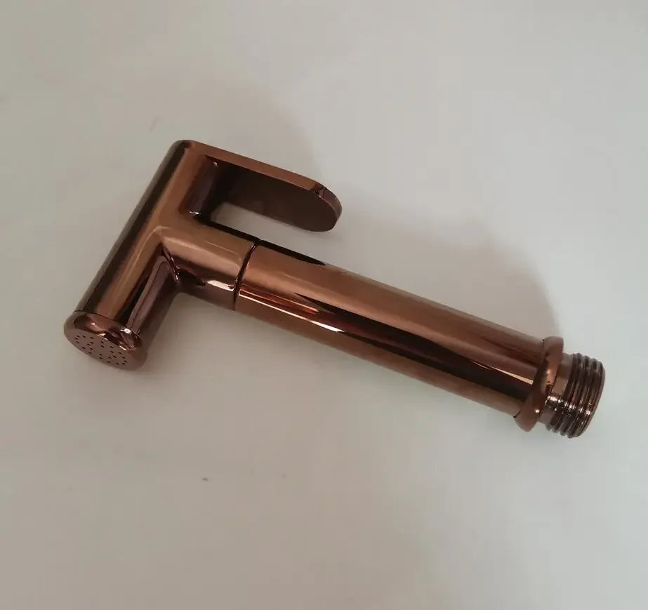 shine polish Rose Gold Hand Held Bidet Sprayer Stainless Steel Douche Kit Toilet Bidet Shattaf Copper Valve Jet Set sprayer head