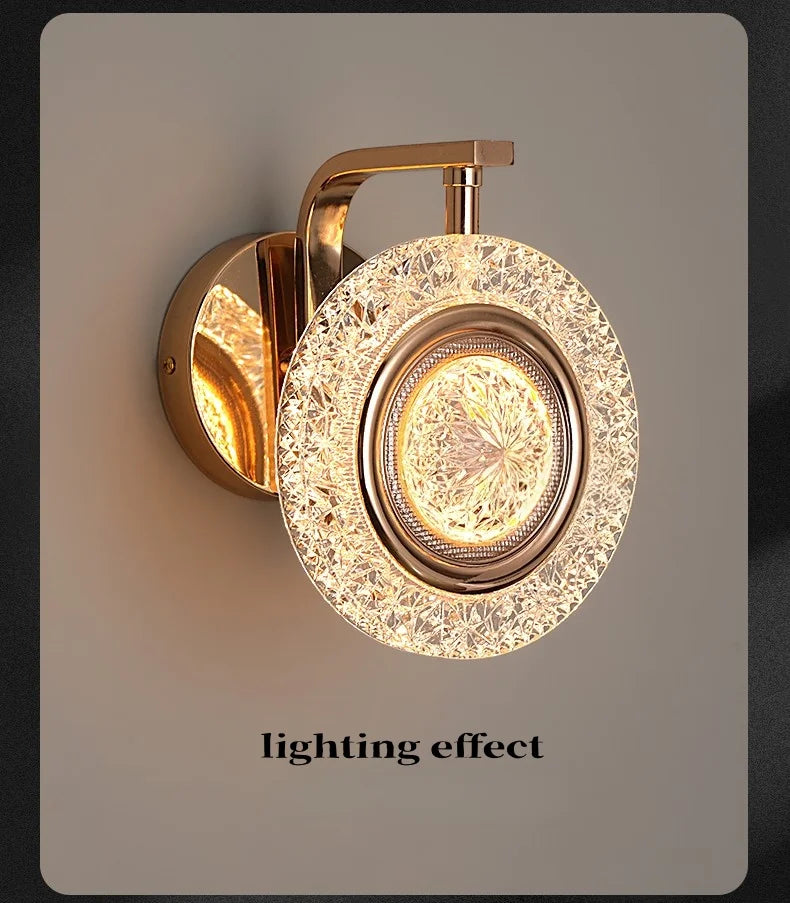 Light Luxury Led Wall Lamp Home Decoration Bedroom Bedside Lamp Living Room Hotel Dining Room Background Staircase Wall Lamp