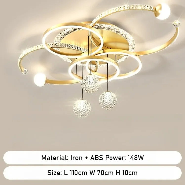Modern LED Ceiling Light for Living Room Decor Pendant Light Interior Decoration Ceiling Luxury Chandelier Restaurant Lamp Villa