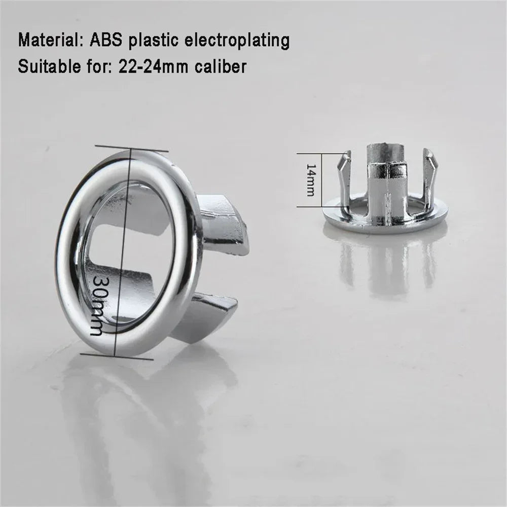 2pcs Bathroom Sink Hole Cover Basin Trim Cap Cover Electroplated Overflow Ring Bathtub Accessory 22-24mm  lavabo accessories