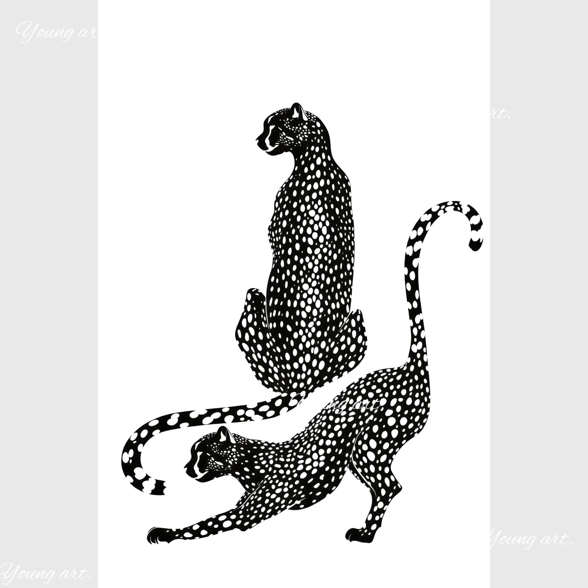 1/6pcs Retro Leopard Cheetah Abstract Canvas Print Poster Y2k Chic Modern Minimalism Art Prints Living Room Home Decor Poster