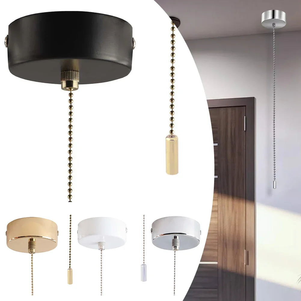 Luxury Bathroom Decor Switch Button Modern Light Switch Gold Pull Cord Light Switch Sophisticated Bathroom Decor