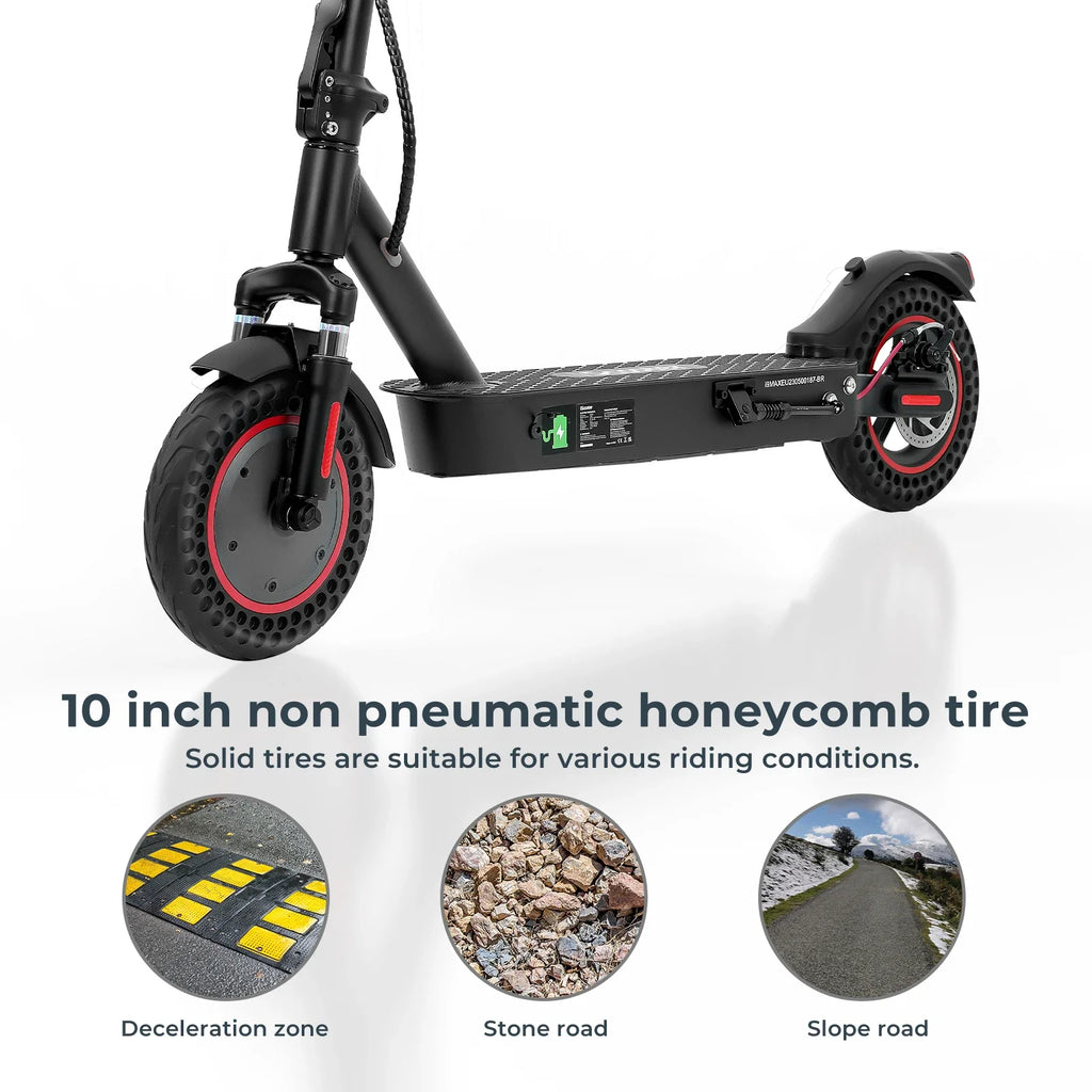 ISCOOTER I9MAX Adult E-Scooter 500W Motor E-Scooter 36V10AH Battery E Scooter 10 Inch Solid Tires Electric Scooter
