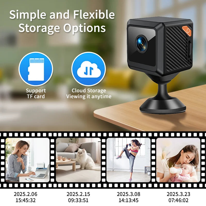 W02 1080P mini security protection home night vision surveillance Outdoor camping WIFI Subminiature smart home camera cctv video