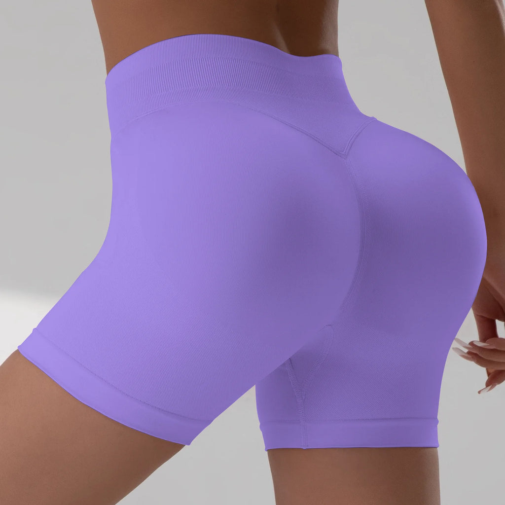 Summer Women Sexy Seamless Fitness Sports Biker Shorts Low Waist Gym Short Workout Scrunch Butt Yoga Leggings