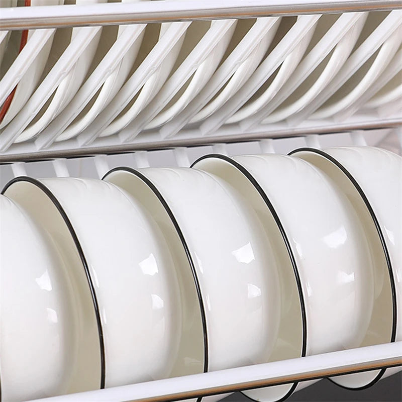 Kitchen Organizer Sink Dish Drying Rack Sink Drain Shelf Bowl Plates Shelf Storage Drawer Desktop Adjustable Holder Accessories