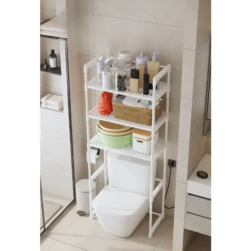 Multifunctional assembly washing machine rack 3-layer floor rack toilet storage rack