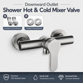 Stainless Steel Concealed Shower Mixer Valve Wall Mount Hot Cold Water Mixing Tap for Bathroom