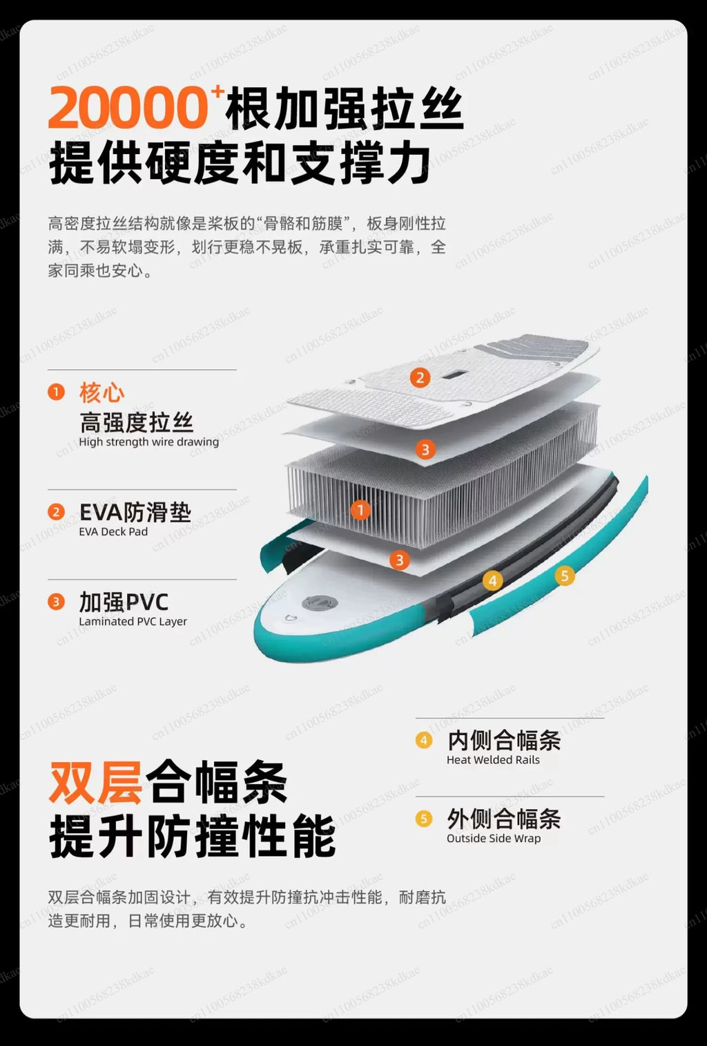Portable Foldable Inflatable SUP Board Single & Double Person High Bearing Water Paddle Board With Full Matching Accessories
