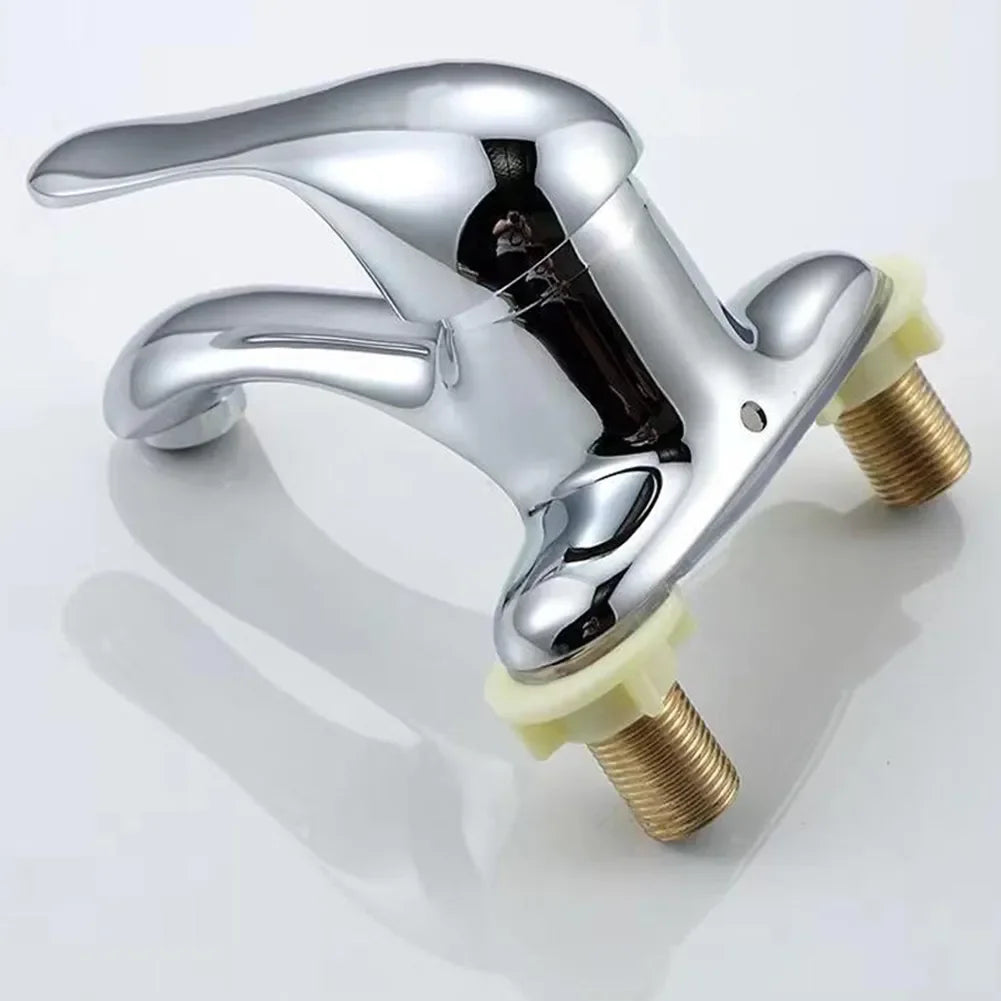 Wash Basin Faucet Double-hole Basin Faucet For Hot And Cold Water Sink Mixer Tap Bathroom Single-handle Basin Washbasin Faucet