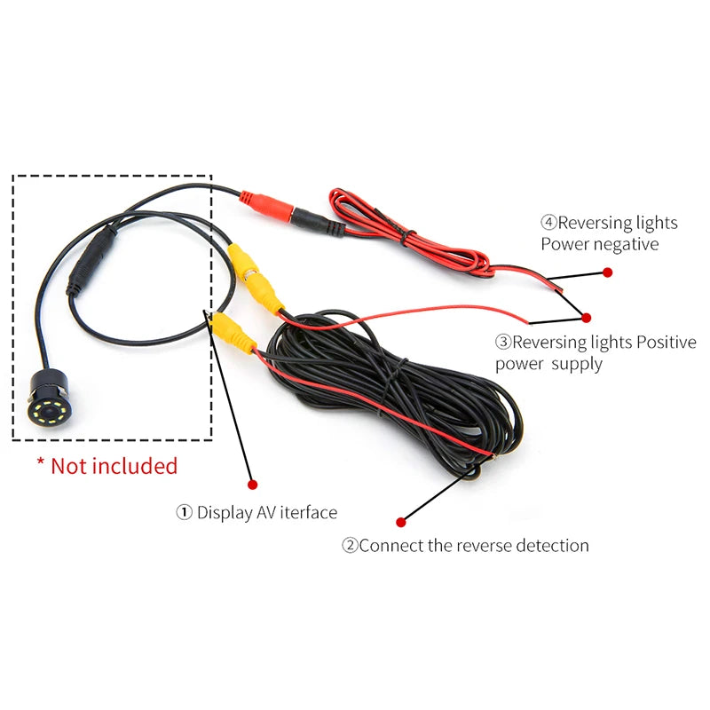 Hippcron Car Plate Camera Rear View Wireless EU European License Frame Waterproof Night Vision Reverse Backup  8 LED Camera