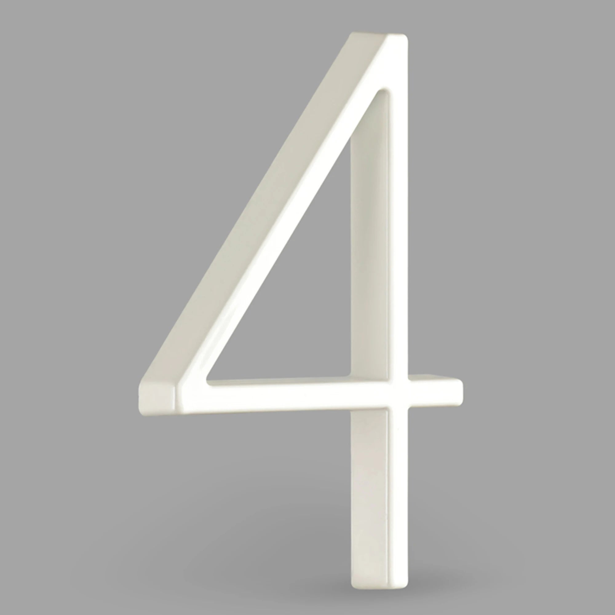 1pc 125mm Floating House Number Outdoor 5 inch White Aluminum Alloy Apartment Door Numbers Mailbox Address Sign #0-9 With Screws