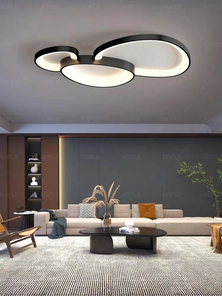 Modern Round LED Ceiling Light with Adjustable Brightness for Living Room Bedroom Dining Room Home Decor Lusters Luminaires