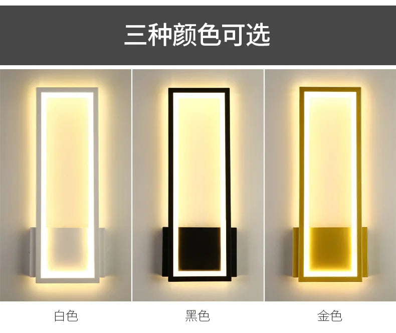 Modern Creative Wall Light LED Simple TV Background Wall Lights Bedroom Bedside Wall lamp Decorations Kitchen Indoor Lighting