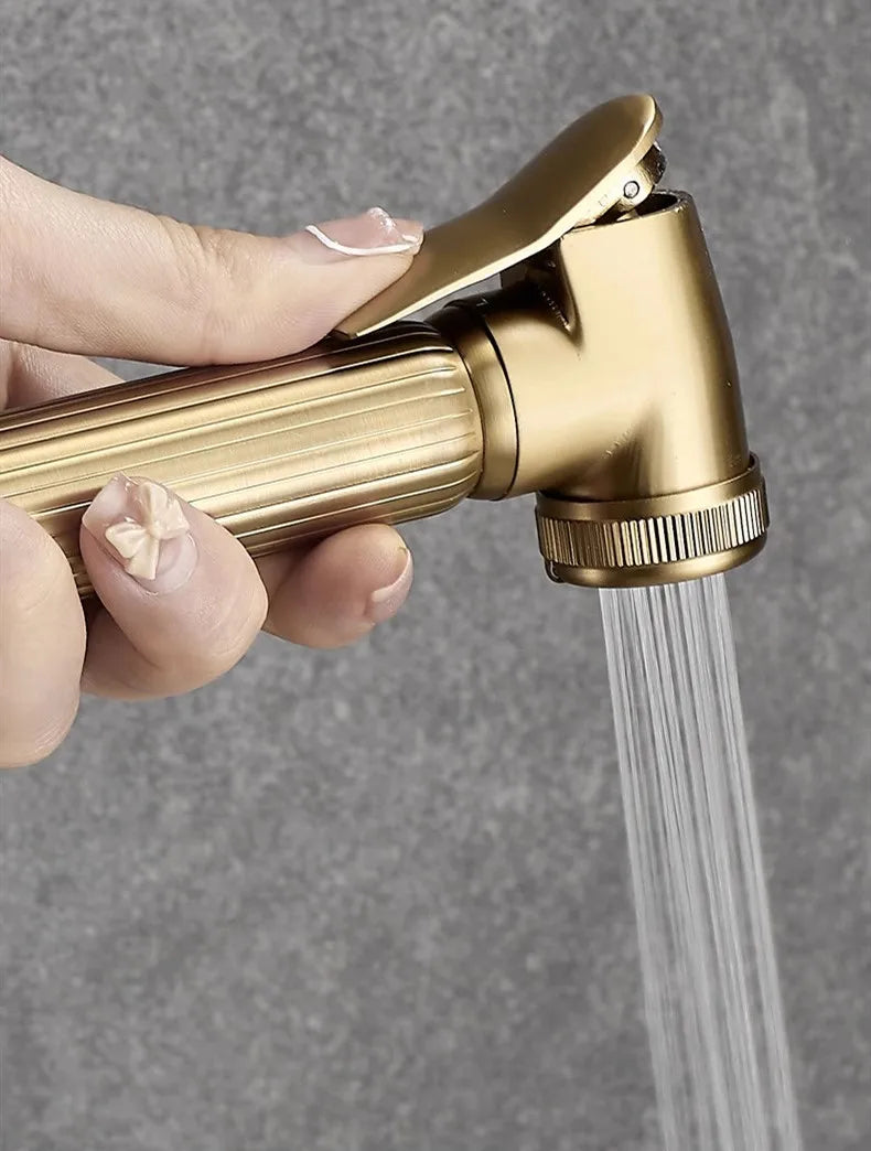 Tuqiu Brushed Gold Bathroom Shower Faucet Set Wall Mounted Shower Faucet, Bathroom Cold and Hot Bath and Shower Mixer Taps Brass