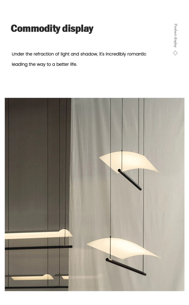 Modern Salon Lightings Home Decoration Simplicity Long Strip Design Led Lamp Nordic Office Living Room Dining Home Decoration