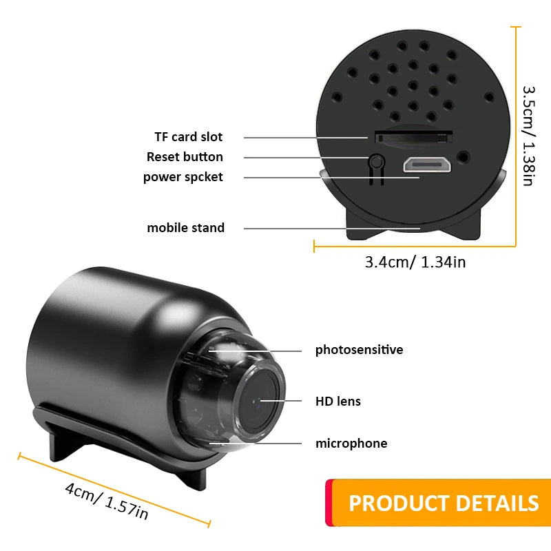 WiFi Webcam 1080P HD Indoor Security IP Camera IR Night-vision Video Recorder Anti-theft Remote Monitor usbcamera