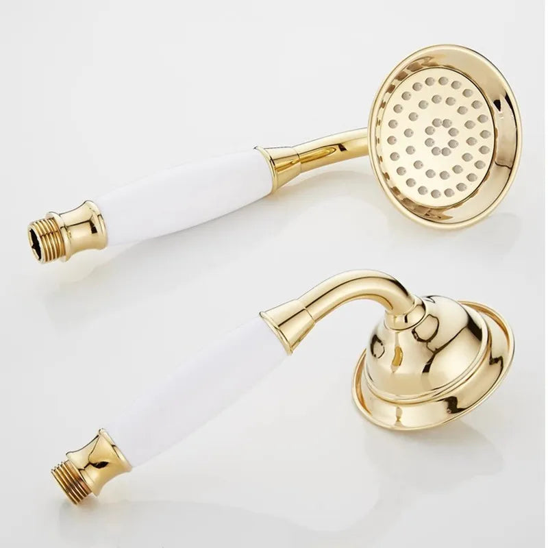 Bathroom Accessories Rose Gold Hand Shower Head High Pressure  Antique Water Output Antique Hand Shower Nozzle Water