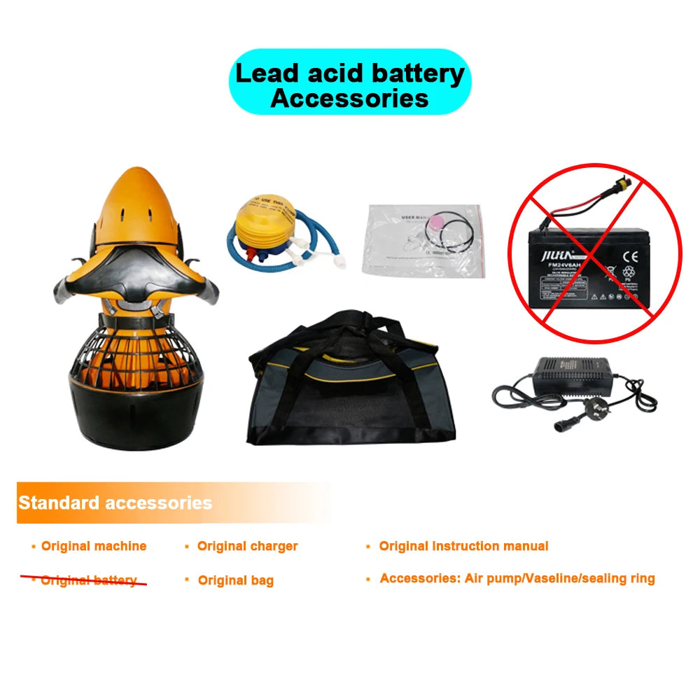 2026 New Design Factory Offer 300W High-Class Diving Equiment Water Scooter,Sea Scooter Underwater Screw (Without Battery)