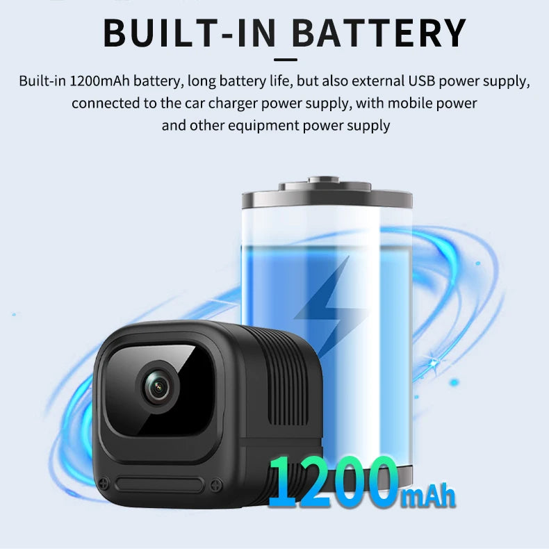 Mini Security Camera Pro Full HD WiFi Surveillance With 2 Way Audio Motion Detection Infrared Night Vision Security O-Kam Cam