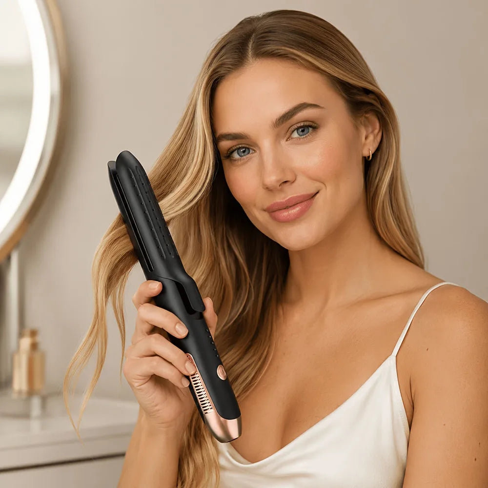 Professional Hair Straightener 2-In-1 Curling Wand Ceramic Ionic Fast Heat-Up Hair Flat Iron Negative Ion Iron Hair Straightener